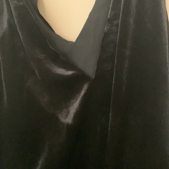 Black ramy brook velvet bodice tie jumpsuit. - Picture 3 of 5